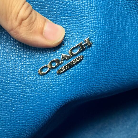 Coach Coated Canvas Reversible City Tote - Starry Sky / Bright Blue - Picture 2 of 15